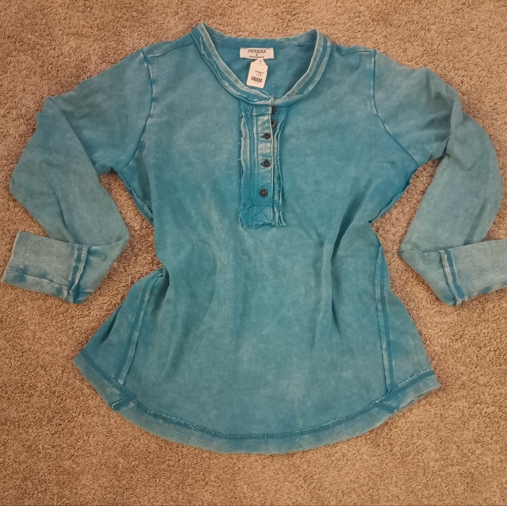 NWT Zenana Brand Long Sleeve Shirt